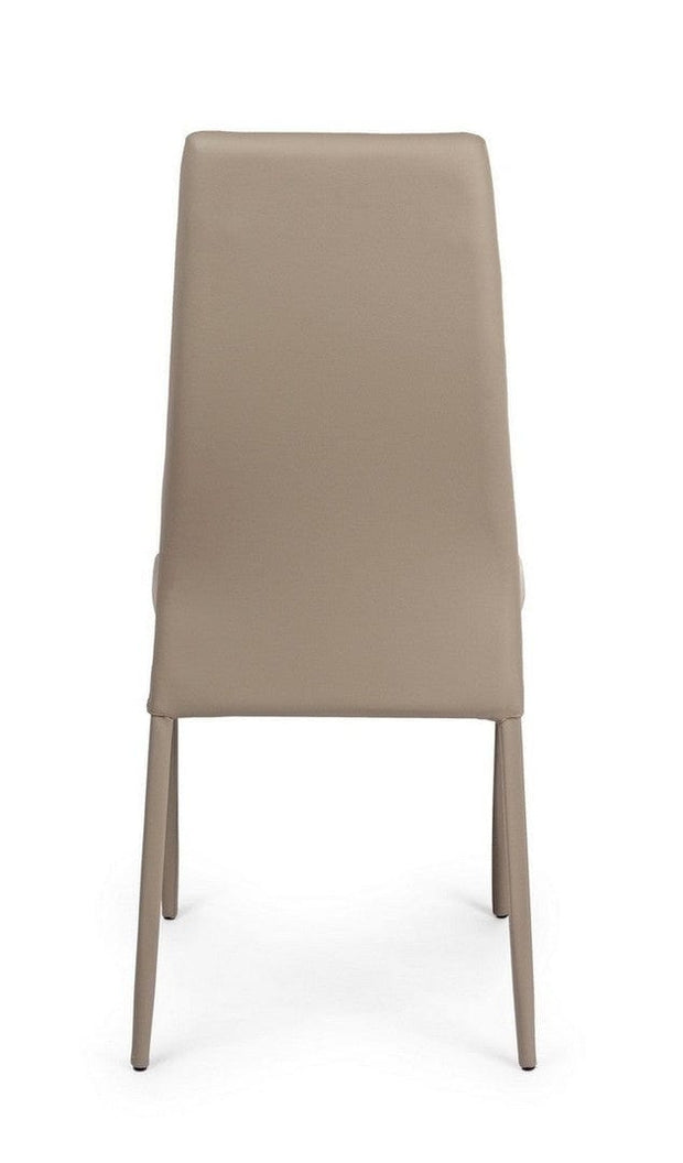 Set di 4 sedie da pranzo in ecopelle Cloud Cappuccino (5)