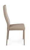 Set di 4 sedie da pranzo in ecopelle Cloud Cappuccino (6)