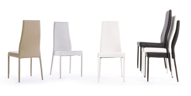 Set di 4 sedie da pranzo in ecopelle Cloud Cappuccino (8)
