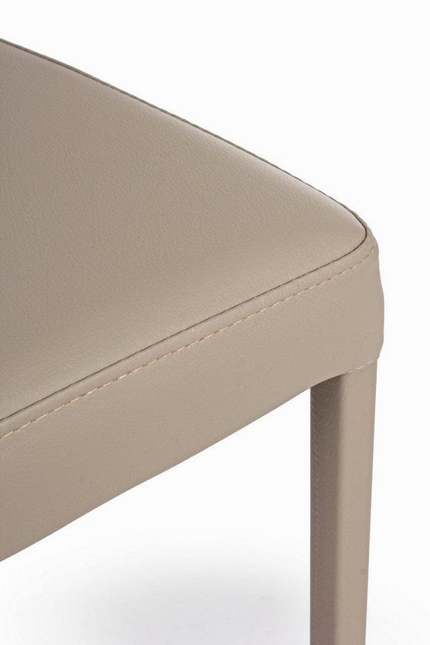 Set di 4 sedie da pranzo in ecopelle Cloud Cappuccino (9)