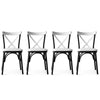 Set di 4 sedie da pranzo in ecopelle Ekol New 1334 Bianco