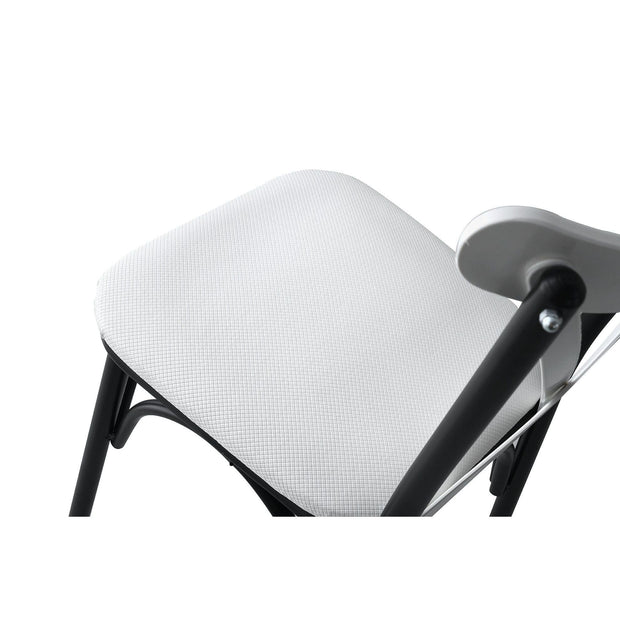 Set di 4 sedie da pranzo in ecopelle Ekol New 1334 Bianco (9)