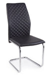 Set di 4 sedie da pranzo in ecopelle Louise Nero (2)