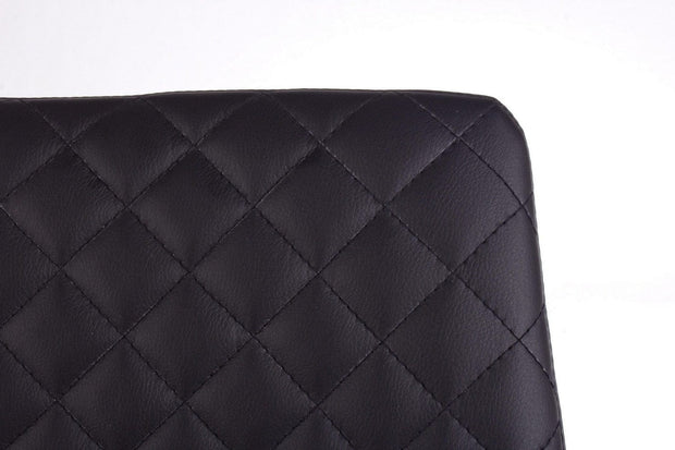 Set di 4 sedie da pranzo in ecopelle Louise Nero (6)