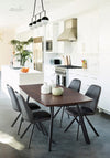 Set di 4 sedie da pranzo in ecopelle Maxwell Antracite (1)