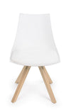 Set di 4 sedie da pranzo in ecopelle Mayer Bianco (4)