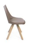Set di 4 sedie da pranzo in ecopelle Mayer Cappuccino (4)