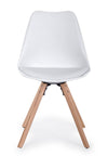 Set di 4 sedie da pranzo in ecopelle New Trend Bianco (2)