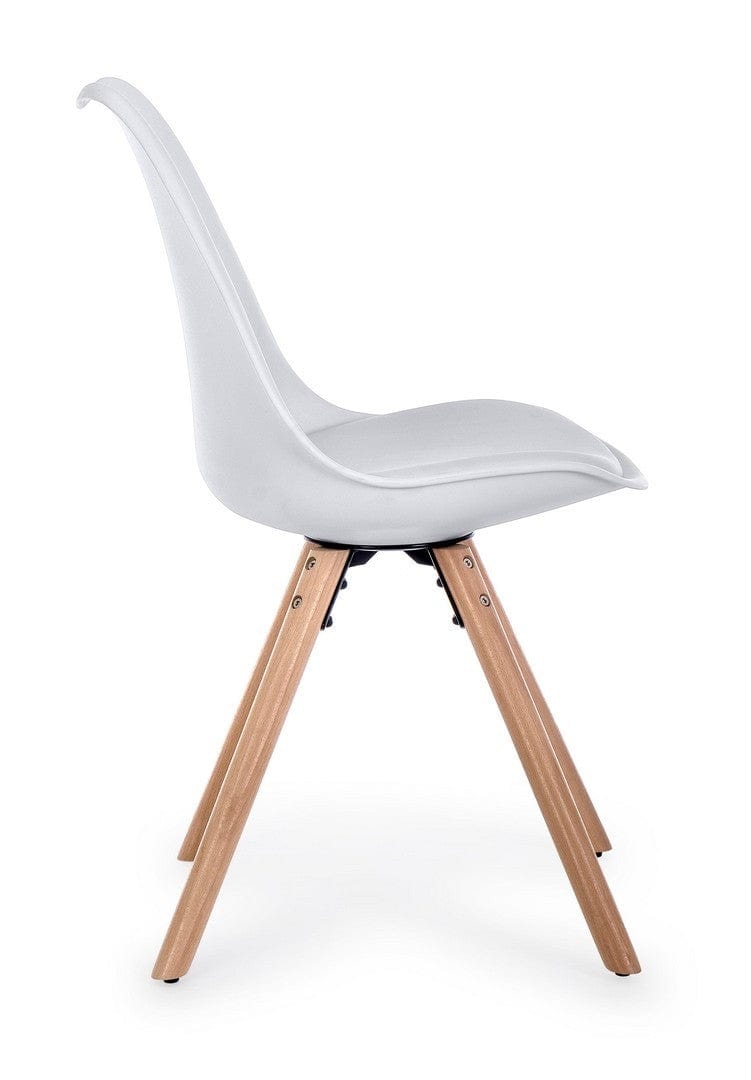 Set di 4 sedie da pranzo in ecopelle New Trend Bianco (4)