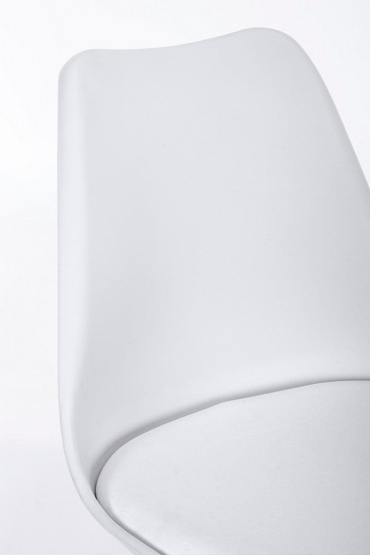 Set di 4 sedie da pranzo in ecopelle New Trend Bianco (5)