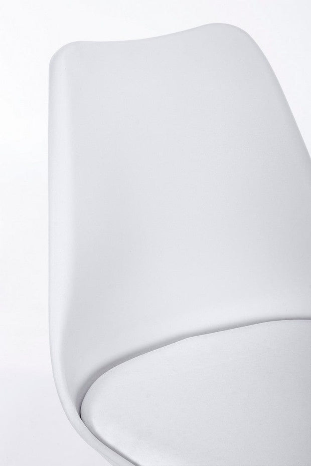 Set di 4 sedie da pranzo in ecopelle New Trend Bianco (5)