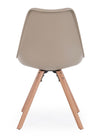 Set di 4 sedie da pranzo in ecopelle New Trend Cappuccino (3)