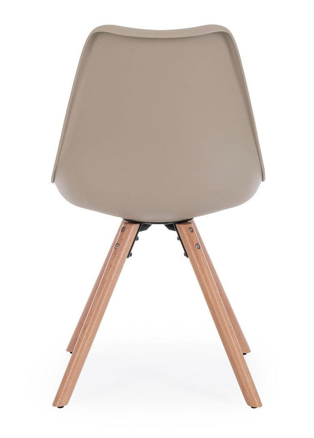 Set di 4 sedie da pranzo in ecopelle New Trend Cappuccino (3)
