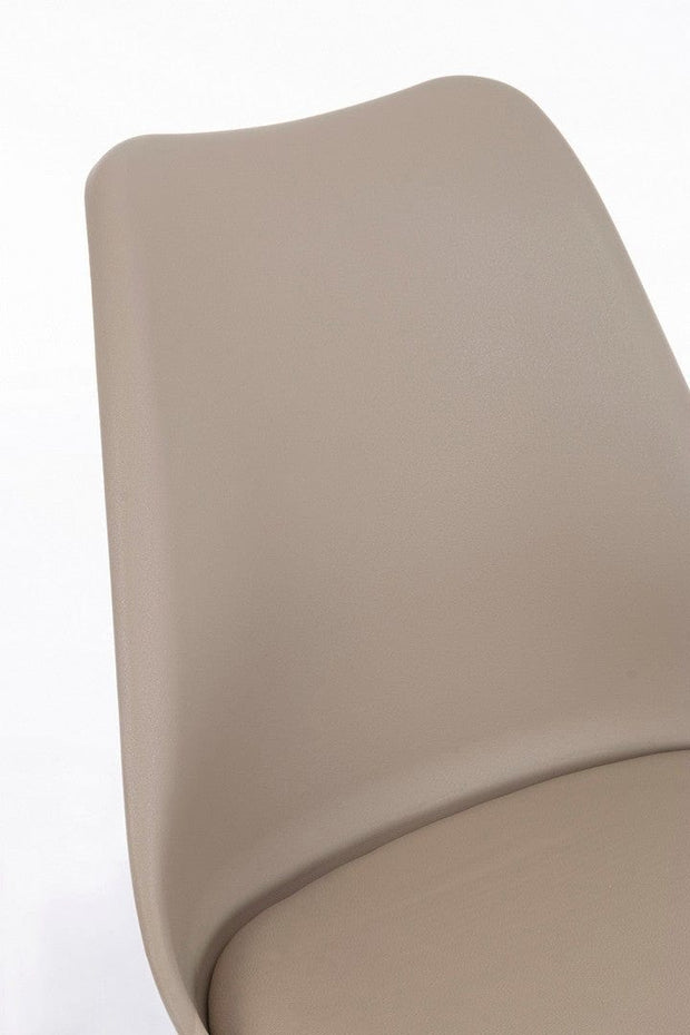 Set di 4 sedie da pranzo in ecopelle New Trend Cappuccino (5)