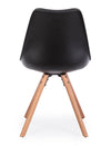 Set di 4 sedie da pranzo in ecopelle New Trend Nero (3)