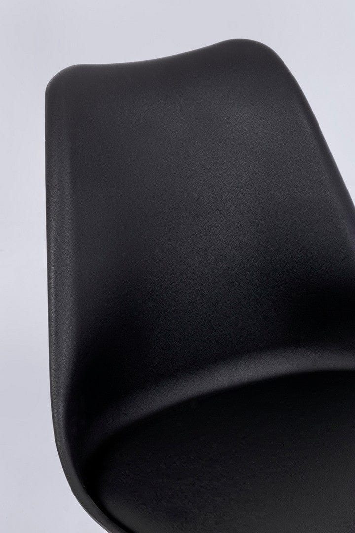 Set di 4 sedie da pranzo in ecopelle New Trend Nero (5)