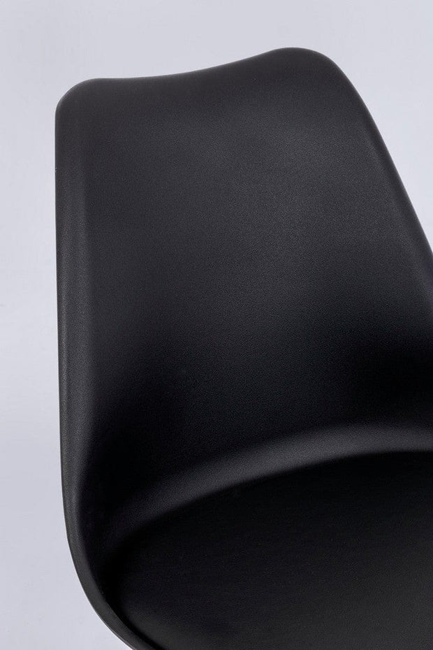Set di 4 sedie da pranzo in ecopelle New Trend Nero (5)