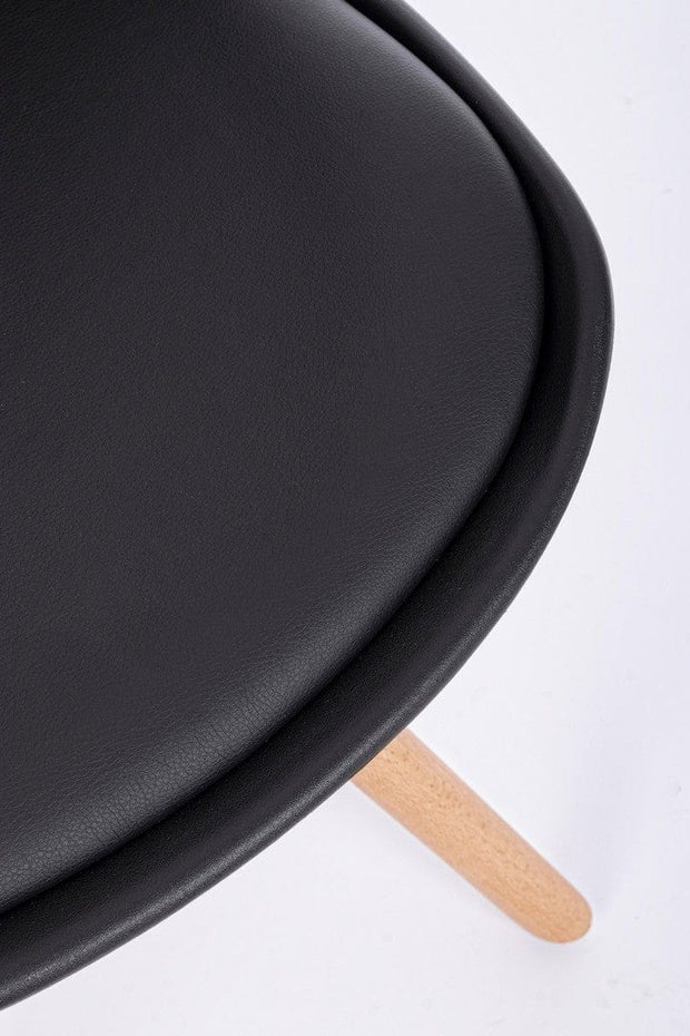 Set di 4 sedie da pranzo in ecopelle New Trend Nero (6)