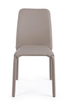 Set di 4 sedie da pranzo in ecopelle Pathos Cappuccino (2)
