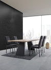 Set di 4 sedie da pranzo in ecopelle Sofie Antracite (4)
