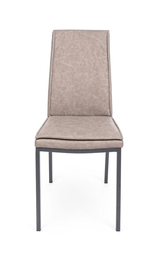 Set di 4 sedie da pranzo in ecopelle Sofie Cappuccino (4)