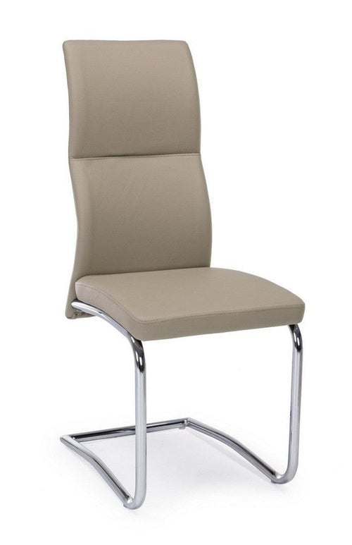 Set di 4 sedie da pranzo in ecopelle Thelma Cappuccino (1)