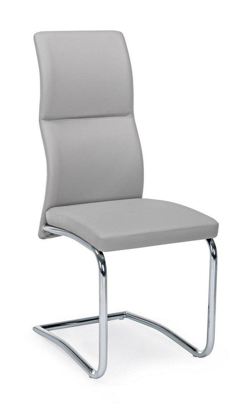 Set di 4 sedie da pranzo in ecopelle Thelma Grigio (1)