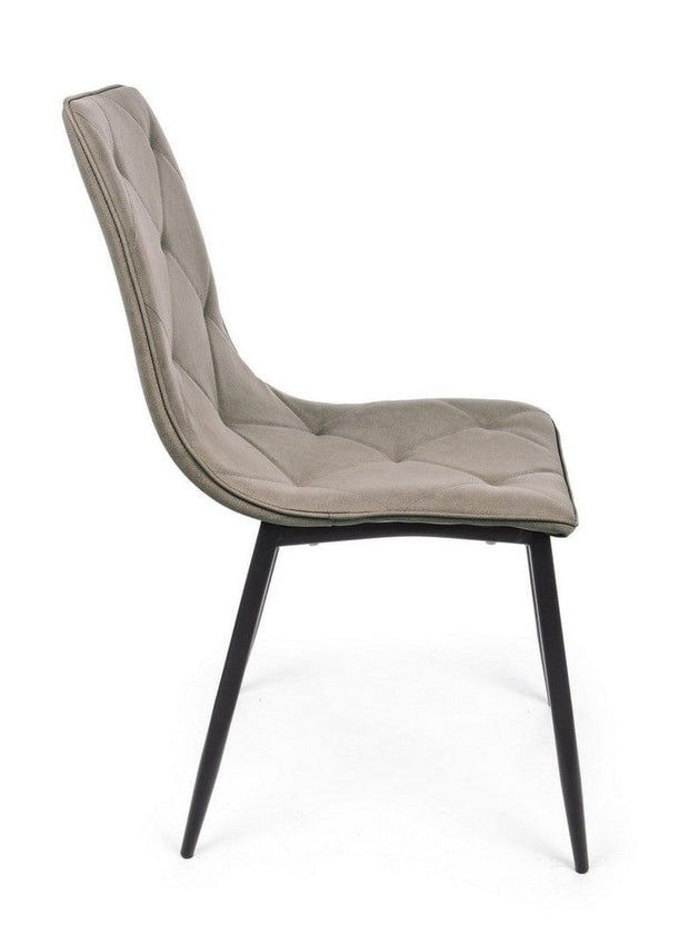 Set di 4 sedie da pranzo in ecopelle Victor Cappuccino (4)