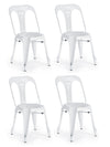 Set di 4 sedie da pranzo in metallo Minneapolis Bianco