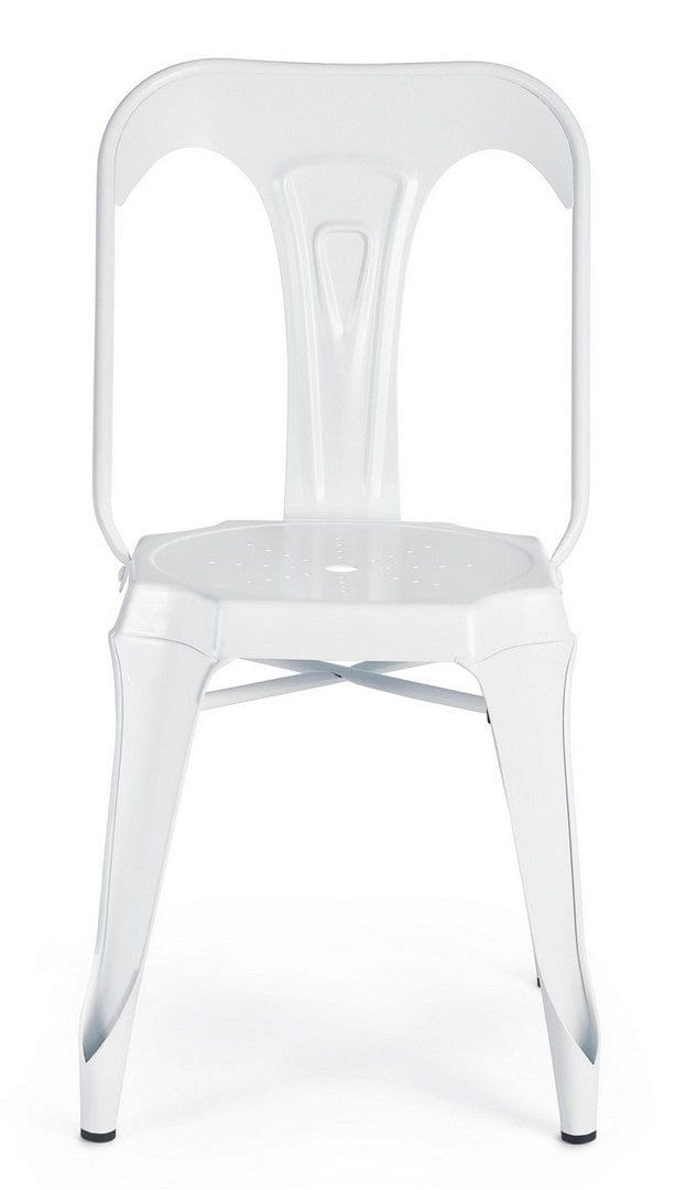 Set di 4 sedie da pranzo in metallo Minneapolis Bianco (2)