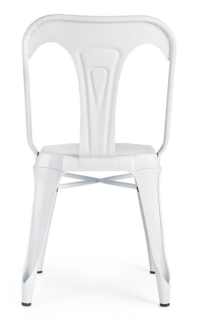 Set di 4 sedie da pranzo in metallo Minneapolis Bianco (3)