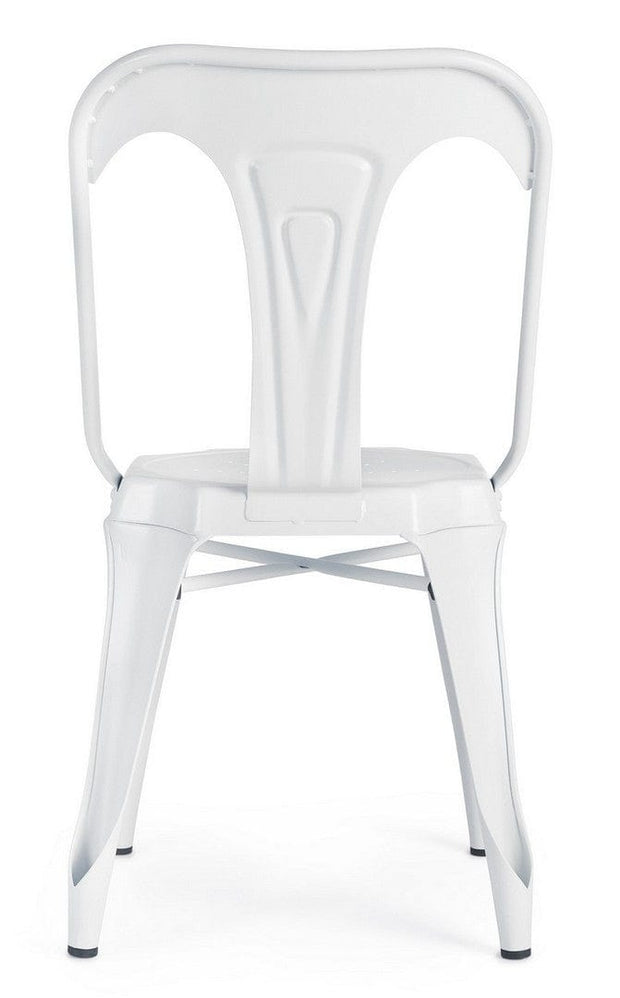 Set di 4 sedie da pranzo in metallo Minneapolis Bianco (3)