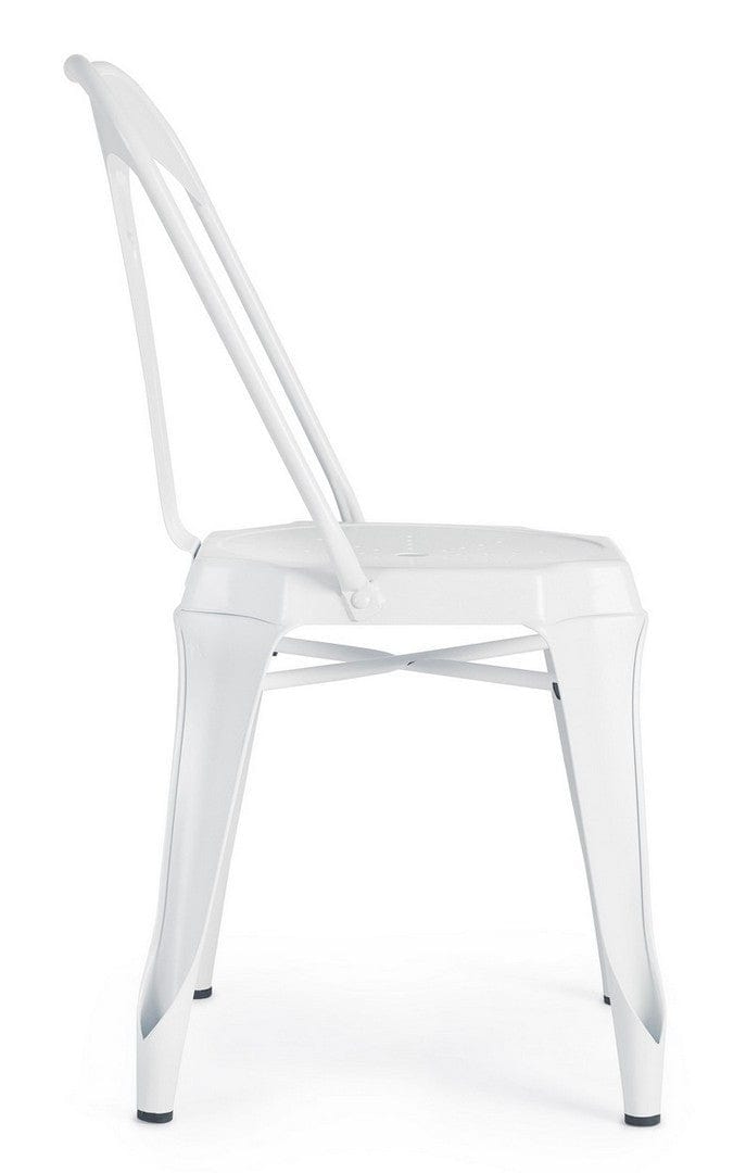 Set di 4 sedie da pranzo in metallo Minneapolis Bianco (4)