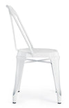 Set di 4 sedie da pranzo in metallo Minneapolis Bianco (4)