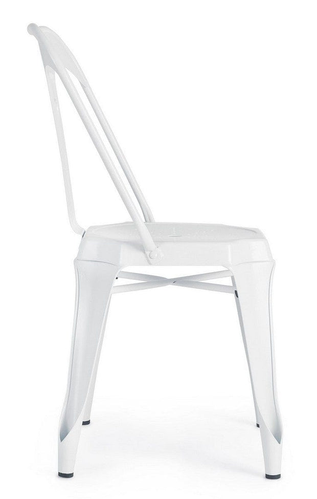 Set di 4 sedie da pranzo in metallo Minneapolis Bianco (4)