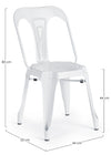 Set di 4 sedie da pranzo in metallo Minneapolis Bianco (8)