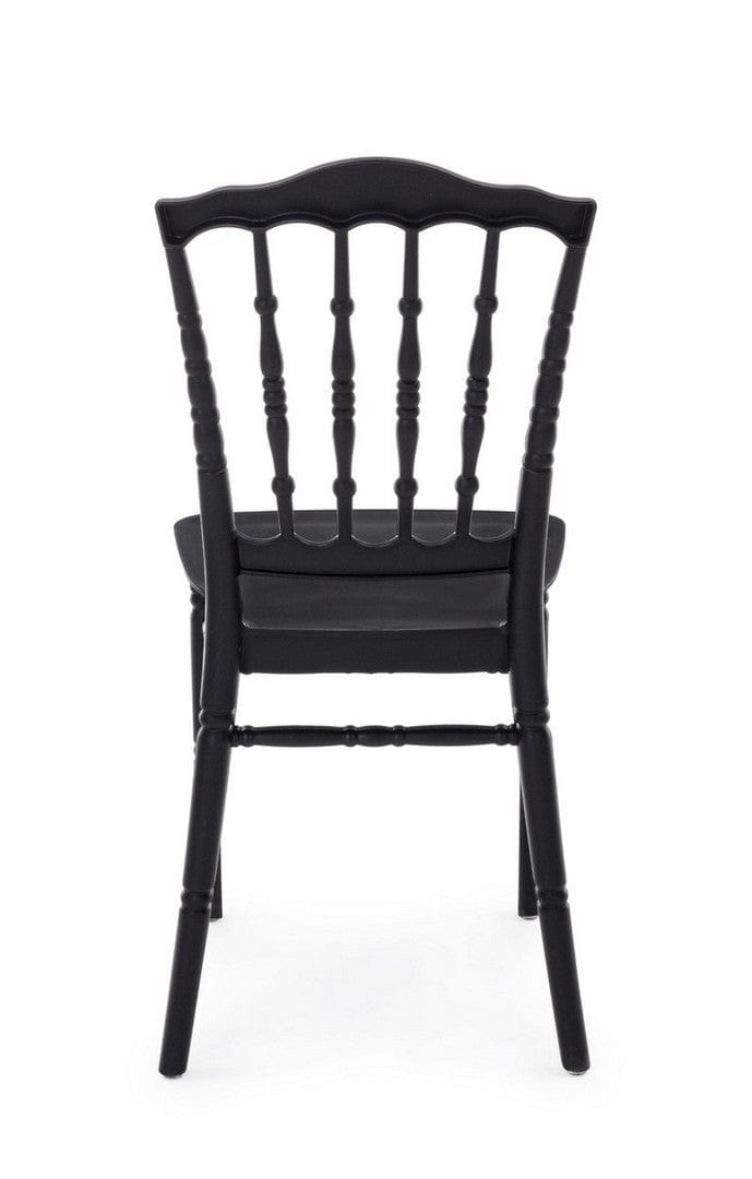 Set di 4 sedie da pranzo in plastica Copper Nero (3)