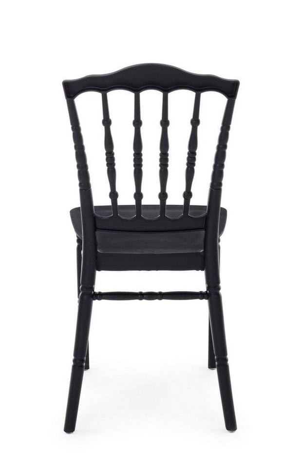Set di 4 sedie da pranzo in plastica Copper Nero (3)