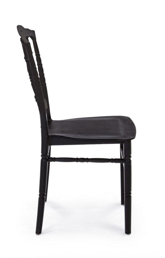 Set di 4 sedie da pranzo in plastica Copper Nero (4)