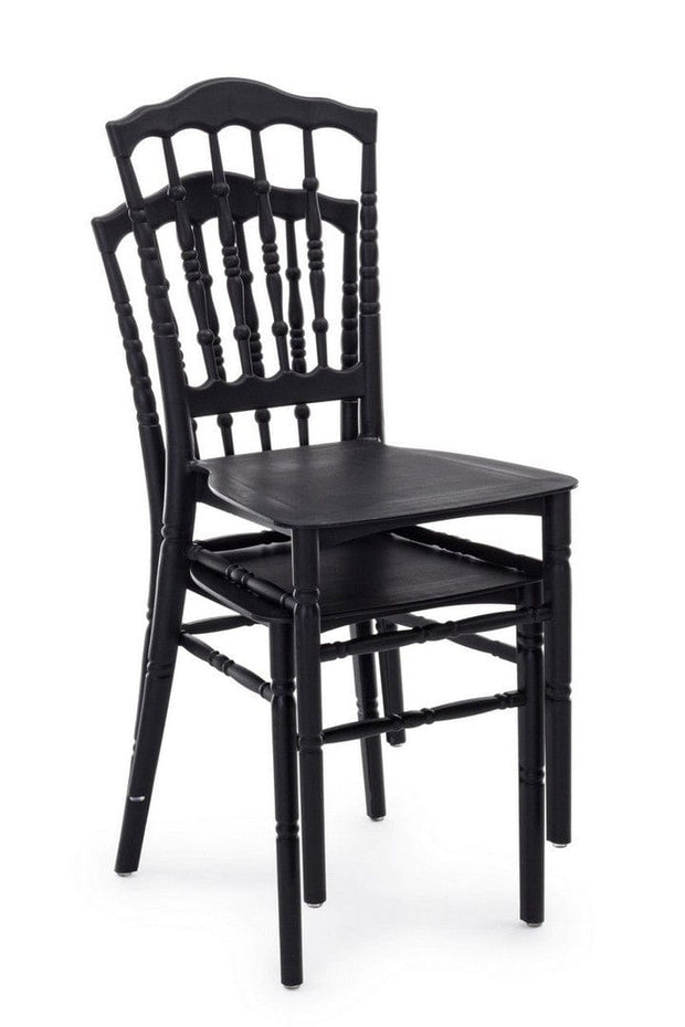 Set di 4 sedie da pranzo in plastica Copper Nero (5)