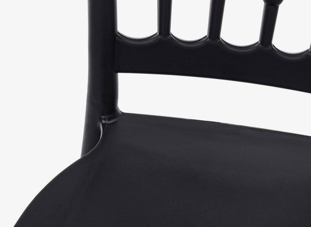Set di 4 sedie da pranzo in plastica Copper Nero (7)