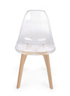 Set di 4 sedie da pranzo in plastica Easy Smoky Trasparente (5)