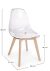 Set di 4 sedie da pranzo in plastica Easy Smoky Trasparente (7)
