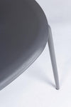 Set di 4 sedie da pranzo in plastica Iris Grigio (3)
