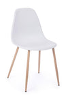 Set di 4 sedie da pranzo in plastica Mandy Bianco (2)