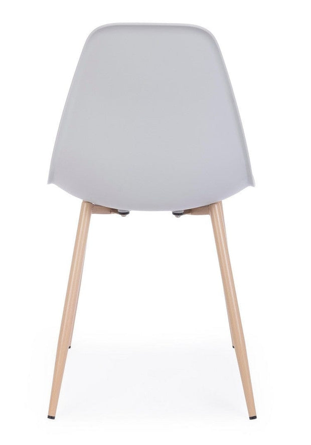 Set di 4 sedie da pranzo in plastica Mandy Grigio (4)