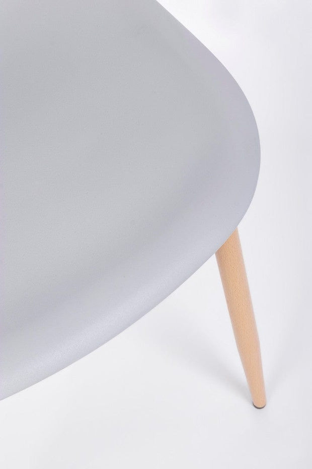 Set di 4 sedie da pranzo in plastica Mandy Grigio (7)