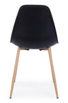 Set di 4 sedie da pranzo in plastica Mandy Nero (5)