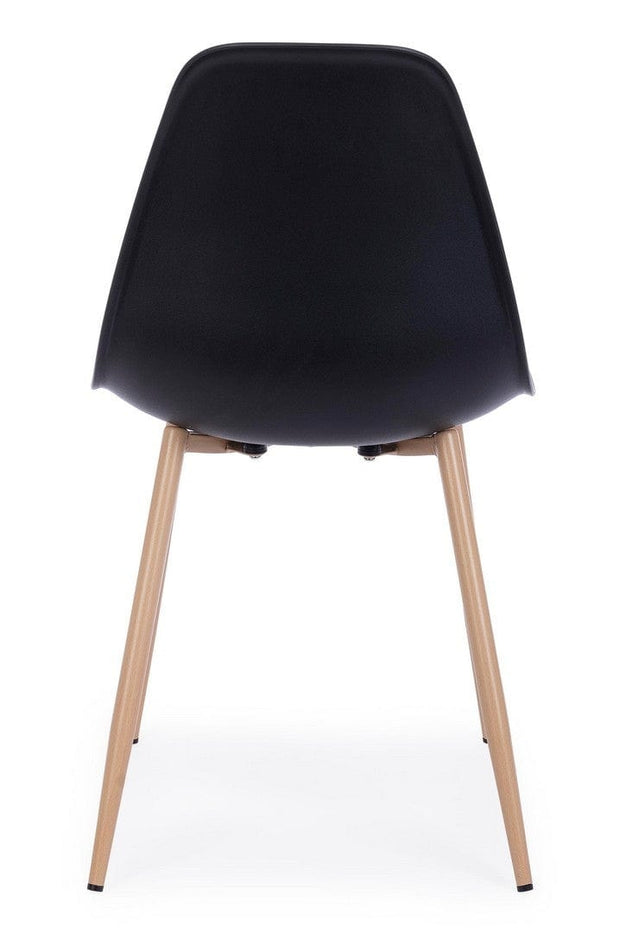 Set di 4 sedie da pranzo in plastica Mandy Nero (5)