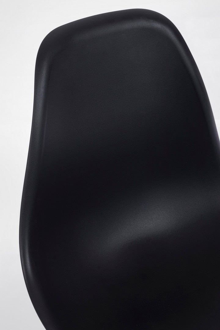 Set di 4 sedie da pranzo in plastica Mandy Nero (6)